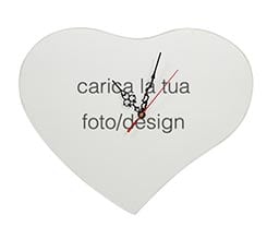 Personalizza Orologio Cuore Legno 36x30