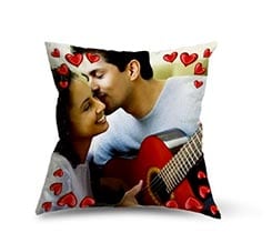 Cuscino in Tessuto Scamosciato Frame in love