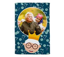 Coperta prestige con foto e grafica nonna con corona