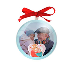 Pallina di Natale festa dei nonni