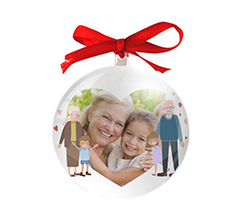 Pallina di Natale nonni e nipoti