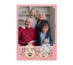 Foto puzzle A3 grafica nonni con cuoricini