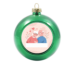 Palla di Natale vetro Nonni innamorati