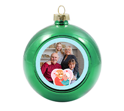 Palla di Natale vetro colorato Nonni abbracciati