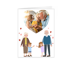 Biglietto augurale grafica Nonni e nipoti