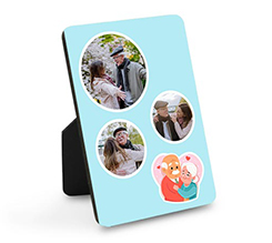 Cornice piccola con collage di foto e grafica nonni abbracciati