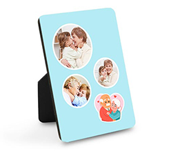 Cornice Media Personalizzata con collage di foto e grafica nonni abbracciati