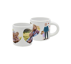 Tazzina espresso personalizzata con foto e grafica nonni con nipoti
