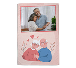 Coperta personalizzata con foto e grafica per nonni