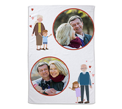 Coperta prestige con foto e grafica nonni con nipotini