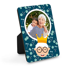 Cornice piccola con foto e grafica nonna con corona