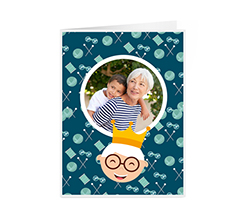 Biglietto Auguri con grafica nonna con corona