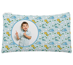 Astuccio a bustina con foto e grafica dinosauri per bambini