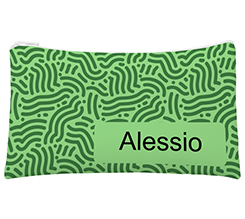 Astuccio a bustina con nome e grafica astratta