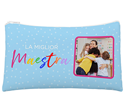 Astuccio a bustina con foto e grafica miglior maestra