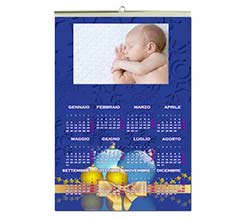 Calendario A4 Natale blu