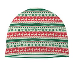 Cappello in pile corto Texture natalizie