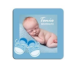 Calamita Quadrata 9,5x9,5 cm Scarpe bimbo