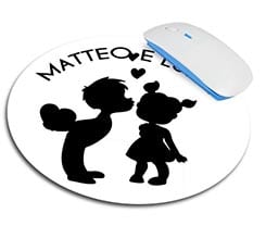 Tappetino mouse tondo Lui e lei