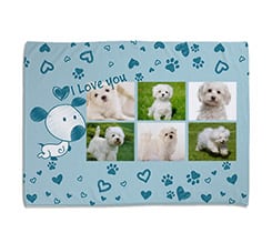 Coperta per cani Collage celeste