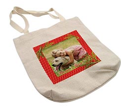 Shopper in Juta Bacche natalizie 34x36,5