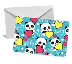 Bigliettino Auguri Lovely panda