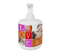 Dispenser sapone collage colorato