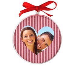 Pallina di Natale tonda Red strips