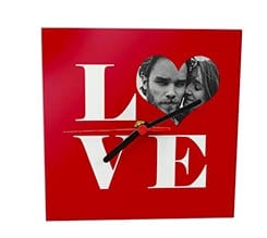 Orologio Quadrato in Vetro Big Love