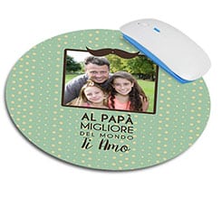 Tappetino mouse tondo Papà ti amo