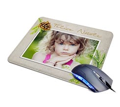 Tappetino Mouse in Pelle Pine cone