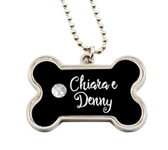 Collana con Ciondolo osso Strass