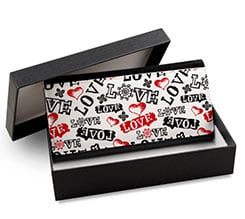 Portafoglio donna in pelle colorato Love in caos