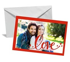 Bigliettino Auguri - Rosso Amore