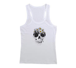 Canotta spalla larga Teschio