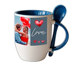 Tazza con Cucchiaio - Three Hearts