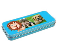 Astuccio portapenne in metallo Leoncino