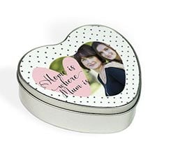 Scatola di Latta Cuore Where is mum is home