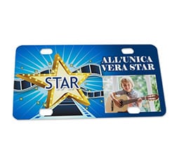 Targa personalizzata Star