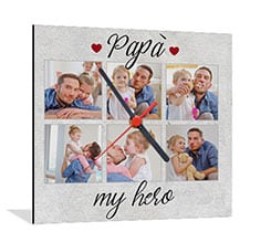 Orologio Quadrato in Legno Dad hero