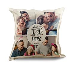 Cuscino in Juta Dad is my hero