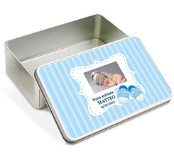 Scatola latta rettangolare Blues shoes