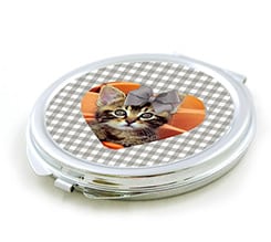 Specchietto tondo da borsetta Shabby chic