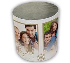 Pouf cilindro White Christmas