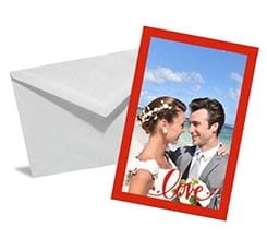 Bigliettino auguri Red love