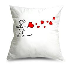 Girl in Love su Cuscino in Pile