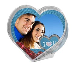 Palla di Neve a Cuore Blue style