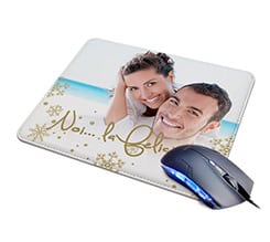 Tappetino Mouse in Pelle White Christmas