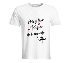 T-shirt uomo con grafica miglior papà