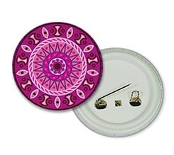 Spilla rotonda Etnochic magenta